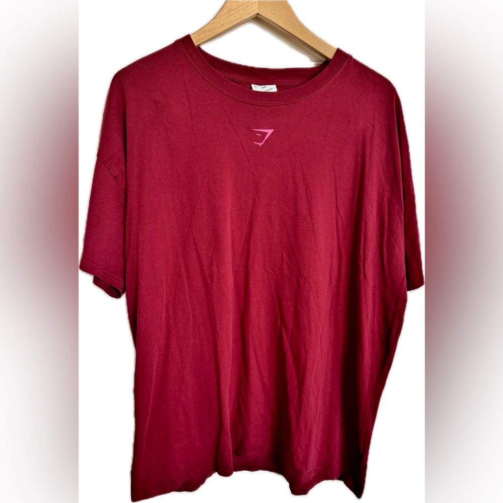 Fraction Oversized T-Shirt, Red XXL
